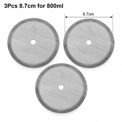 3 Pack Stainless Steel Cafetiere Filter Mesh 4" Reusable French Press Screen