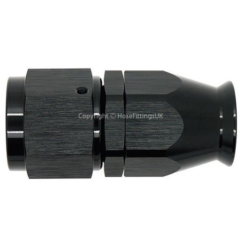 PTFE TEFLON® AN-4 4AN BLACK JIC Straight Swivel Fuel NOS Braided Hose Fitting