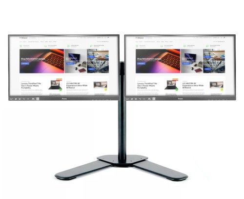 Cheap Dual Monitor Arm Setup 27 inch Full HD Monitor Work from Home WFH