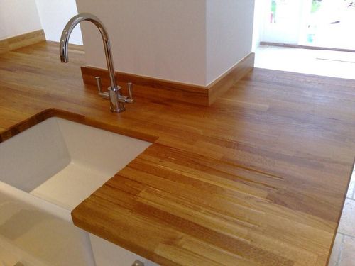 Solid Oak Kitchen Wood Work top, Breakfast Bars,Timber, Real Oak, Wooden Worktop — image 5