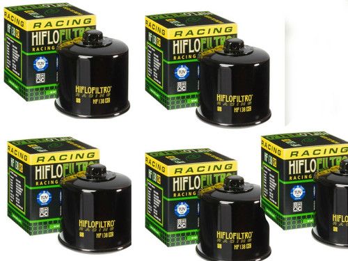HIFLO RACE RACING OIL FILTER HF138RC X5 BUNDLE FITS APRILIA SUZUKI MOTORCYCLES