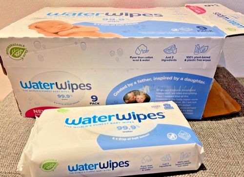 WaterWipes Plastic-Free Original Baby Wipes 1080 Count 18 packs 99.9% Water — image 3