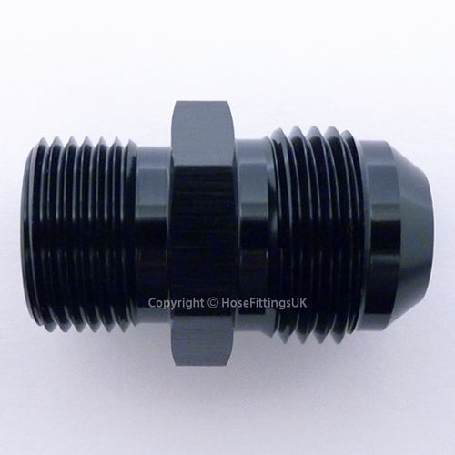 AN -3 AN3 BLACK JIC Flare to M10x1.0 METRIC STRAIGHT MALE Hose Fitting Adapter — image 1