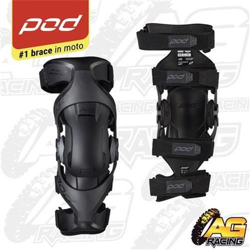 POD K4 2.0 Knee Braces Black Graphite Pair Guards MX Motocross Enduro Quad ATV — image 1