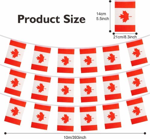 Canadian Flag Bunting 10M 30 Flag of Canada Party Decorations — image 3
