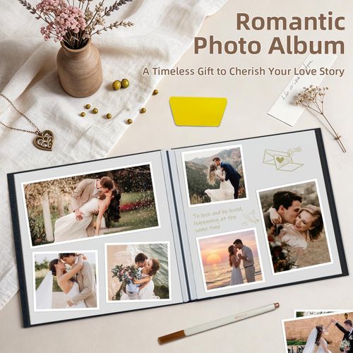 Black Linen Self Adhesive Photo Album 40 Pages 29x26.7cm Scrapbook for 6x4 5x7 — image 5
