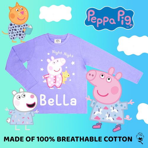 Peppa Pig Personalised  Pyjama for Girls Long Sleeve Winter PJ Set Christmas Gif — image 2