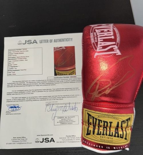 Canelo Alvarez Signed Everlast Red Boxing Glove JSA Authenticated