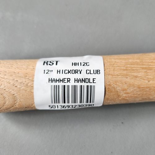RST 12" Hickory Club Hammer Handle Replacement Solid Wood — image 2