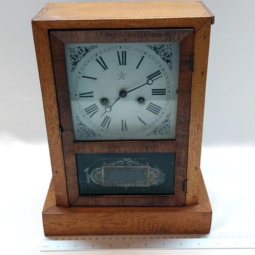 VTG Mantel Clock Mechanical Wind Up Striking Clock Key & Pendulum