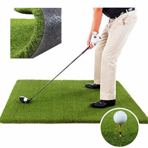 Tee Grass Golf Practice Mat Driving Range Mat Pitching Chipping 1m x 1m — image 1