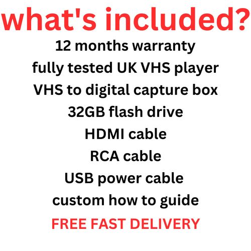 VHS Video Player Recorder Kit One Button Copy VHS to Digital MP4 FAST Quality — image 2
