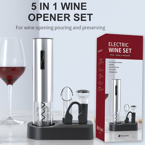 Electric Automatic Wine Bottle Opener Set Cordless Corkscrew Red Wine Tool 5 in1 — image 9