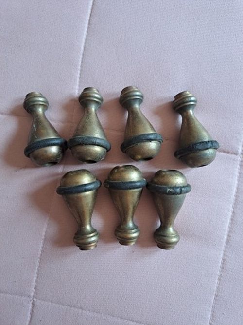 Vintage Brass Heavy Solid Pull Knobs Light Switch / Curtain Pull