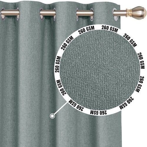Thermal Thick Blackout Curtains Ready Made Eyelet Ring Top Curtain Pair Tiebacks