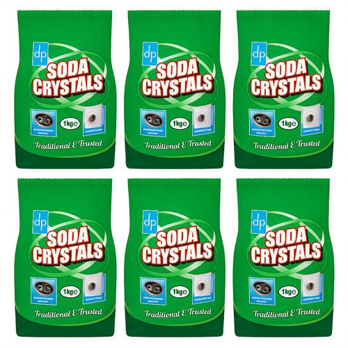 SODA Crystals 6 x 1kg DRI PACK  MULTI PURPOSE CLEANER LAUNDRY AID WATER SOFTENER