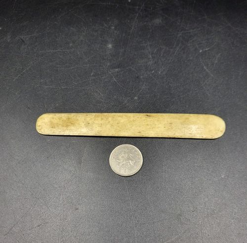 Antique Bovine Bone Physicians Tongue Depressor, Spatula — image 2