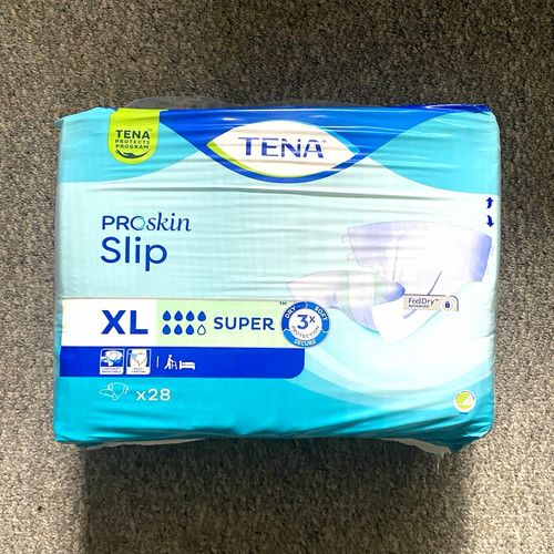 TENA ProSkin Slip XL Super Incontinence Pads, 84 Pack (3x28)