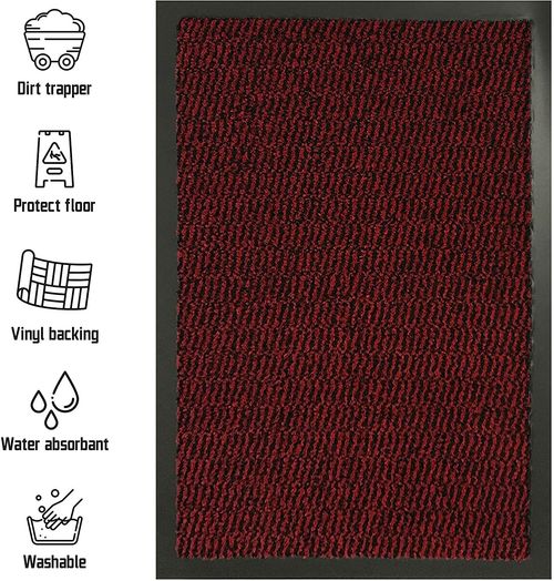 LARGE BARRIER DOOR MAT HEAVY DUTY NON SLIP RUBBER BACK KITCHEN HALLWAY FLOOR RUG — image 2