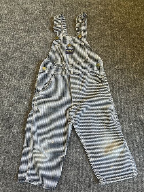 Vintage 60s 70s Kids Osh Kosh Overalls B’gosh Vestback Union Made Pin Stripe USA — image 1