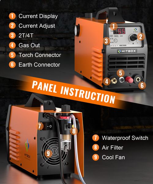 UK Air Plasma Cutter 55Amp 220V HF Non-Touch Pilot Arc Cutting Machine 2T / 4T — image 3