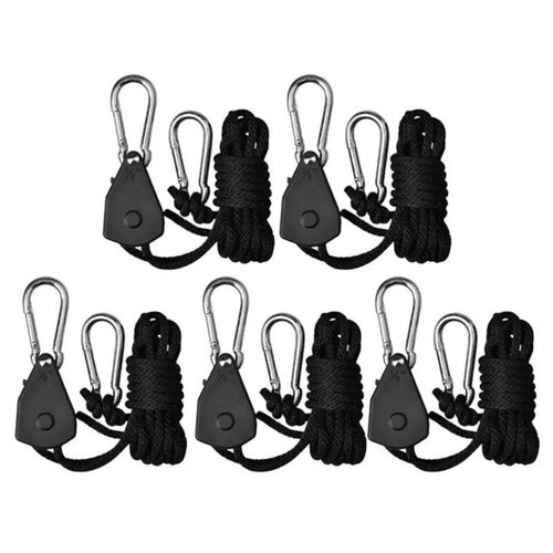 8x Rope Ratchet Adjustable Light Hanger Tent Carbon Filter Hydroponic Grow — image 8
