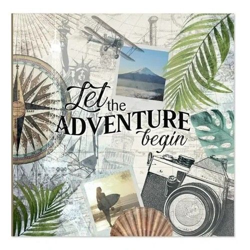 Slip In Photo Album Holds 200 Photos Holiday Let The Adventure Begin Holds 6"x4"