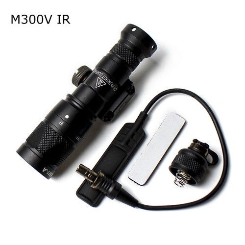 M300V IR + LED Flashlight Super Bright Torch Lamp With Tail Switch Fit 20mm Rail