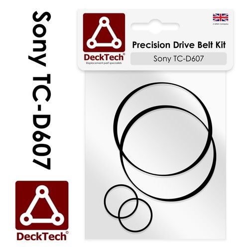 DeckTech® Replacement Belts for Sony TC-D607 TCD607 LBT-D607 Cassette Deck