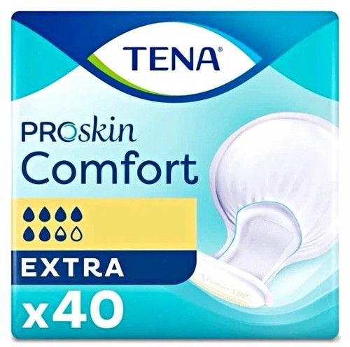 2x 40 TENA ProSkin Comfort EXTRA Incontinence Pads, 80 total Boxed new 