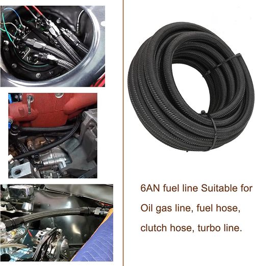6AN Fuel Line Kit 16FT Nylon Braided Oil Fuel Line Hose Fitting Adapter Kit — image 12