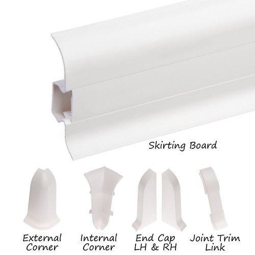 Plastic Skirting Board Wire Cable Cover Design Cezar Premium PVC 59mm x2.2m