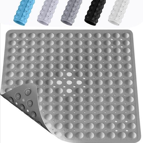 Non Slip Bath Mat 53 x 53 cm Shower Mat Bathtub Anti-Mold Rubber Strong Suction