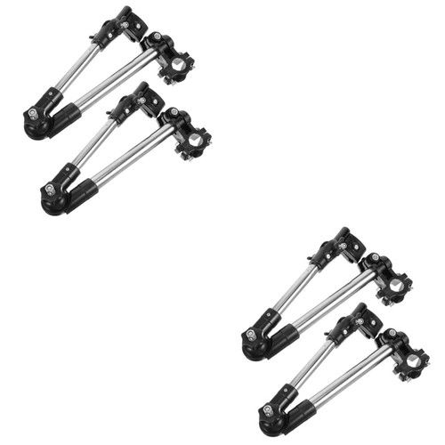 Stainless Steel Bicycle Umbrella Holder Foldable Adjustable Black Bracket