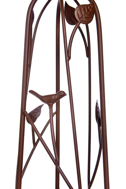 Metal Garden Obelisk Plant Support  Cage Frame Nature Bird Leaf 1.2m — image 13