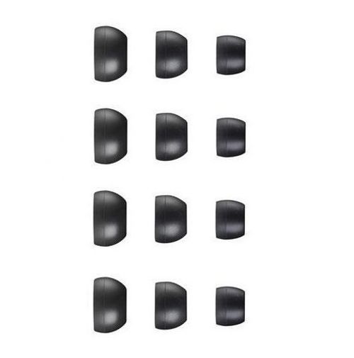 12 x REPLACEMENT SPARE IN EAR EARPHONE HEADPHONE TIPS EARBUDS GELS RUBBER MIXED