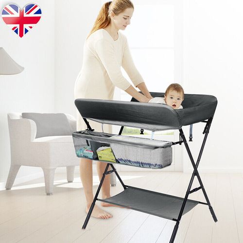 Folding Baby Infant Changer Unit Table Nursery Changing Station Bath Mat Storage — image 2