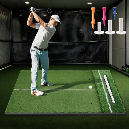 Golf Hitting Mat 4x5 ft Dual-Surface with 45mm High-Density Turf for Practice — image 7