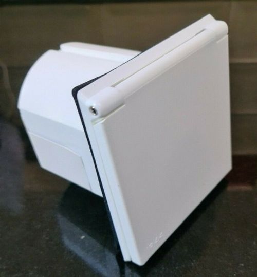 flush Mains Hook Up Inlet Socket  WHITE Camper Caravan Motorhome Van campervan 