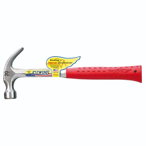 Estwing E3/20C Curved Claw Hammer - Red Vinyl Grip 560g (20oz) — image 1