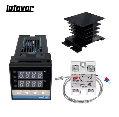 REX-C100 Digital PID Temperature Controller Thermostat SSR Output Max.40A SSR Re