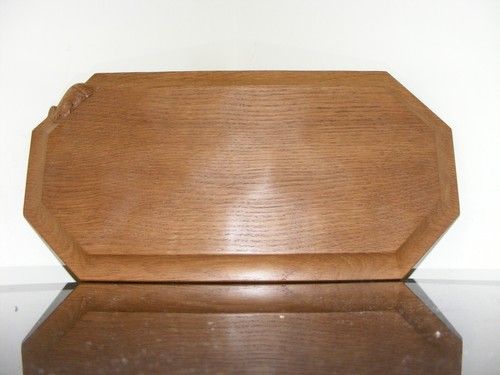 UNUSUAL  ROBERT  MOUSEMAN  THOMPSON OAK  BOARD CHEESE/ SHARING PLATTER - CRITTER