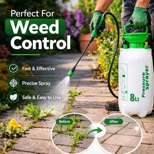 Garden Pressure Sprayer Bottle Water Pump - 8L High Pressure Weed Spray Shower — image 8