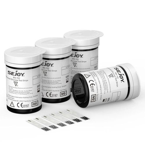 SEJOY Diabetes Lancet Test Strips x100 for BG-201/202/203 Blood Glucose Monitor