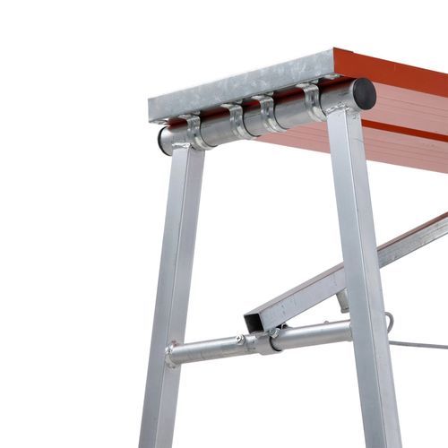 150x27cm Pro Foldable Aluminium Hop Up Work Platform Adjustable Scaffold Bench — image 17