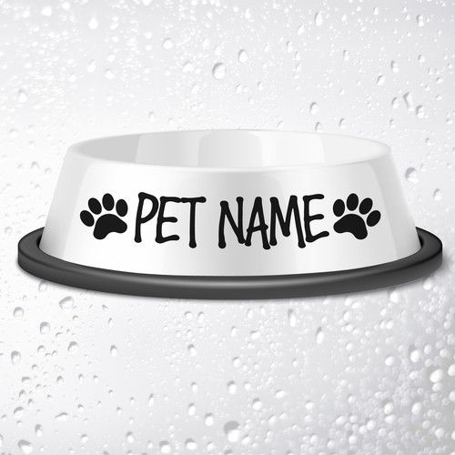 Personalised Dog Cat Pet Puppy Sticker - STICKER ONLY BOWL NOT INCLUDED