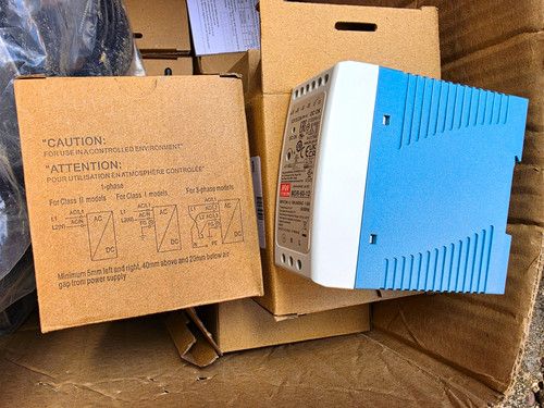 2x MEAN WELL MDR-60-12 DIN Rail Switching Power Supply 12V DC 5A 60W DC OK