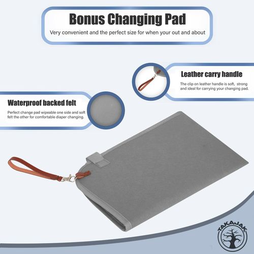Baby Diaper Caddy Organiser - Portable Nappy Wipes Tote with Change Mat AU — image 7
