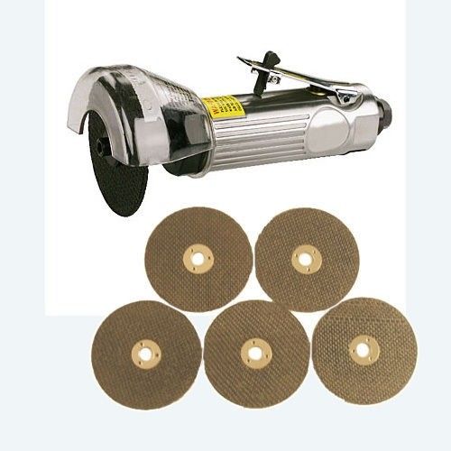 3" AIR CUT OFF TOOL GRINDER CUTTER TOOLS + 6 CUTTING DISCS