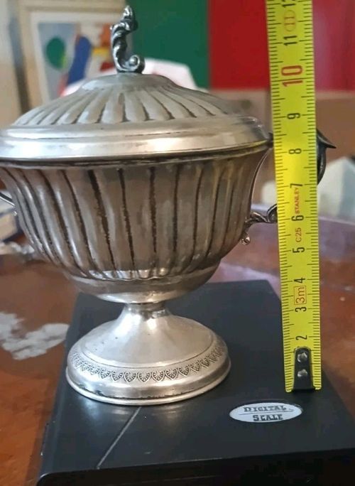 Solid Silver 800 Zingoni Florence Sugar Bowl (45 FI) Weight 109g — image 10